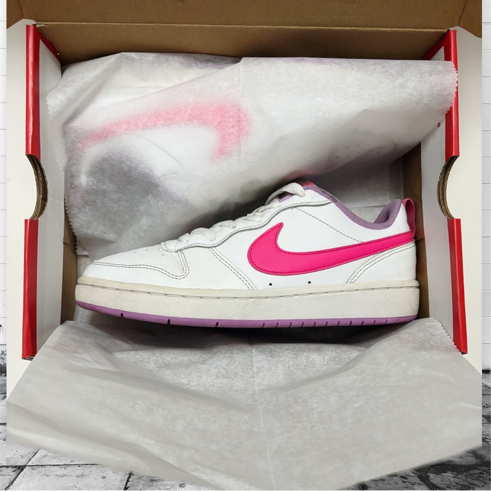 Court Borough Low 2 GS 'White Hyper Pink’